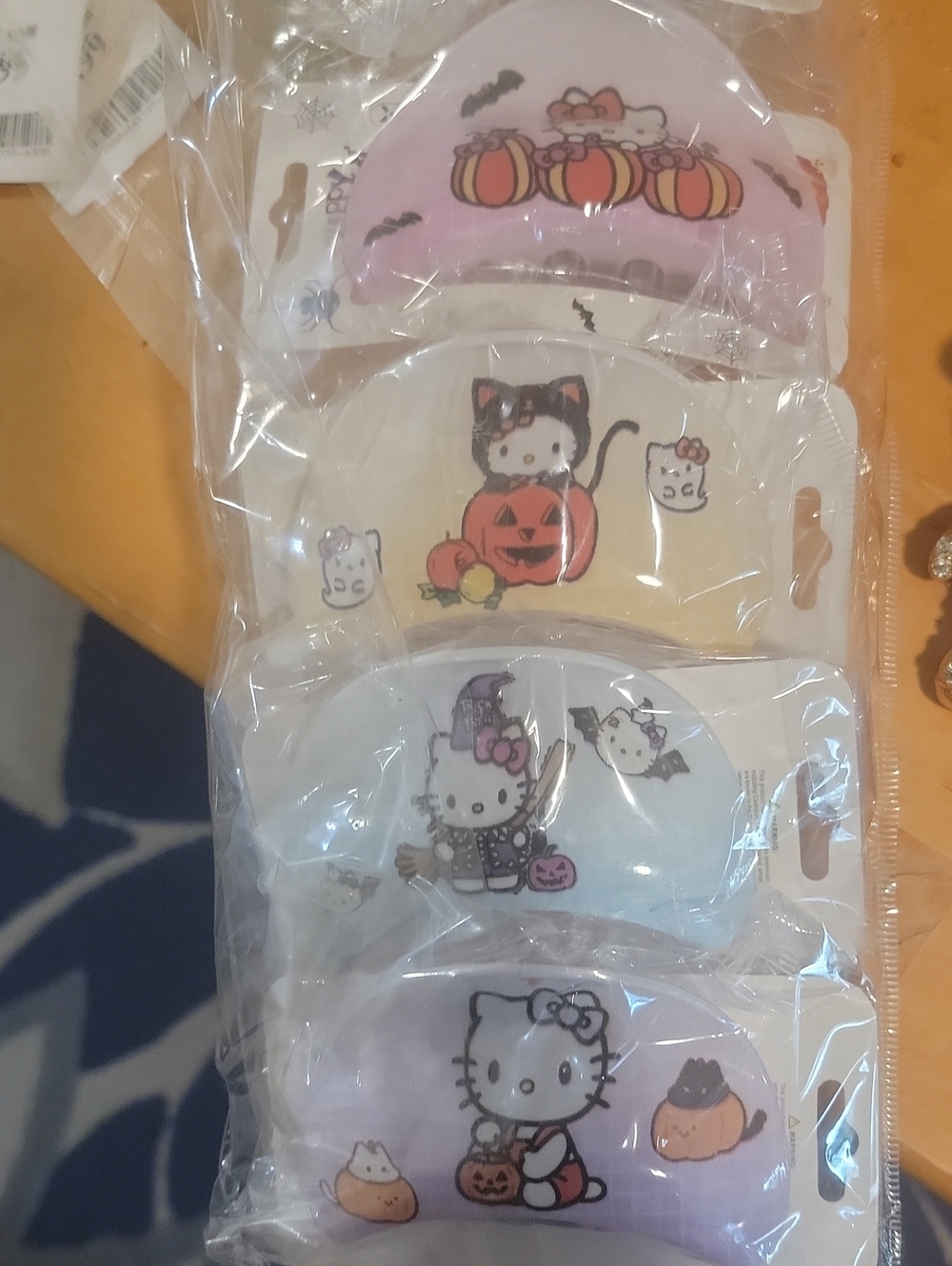 Hello Kitty Halloween Kids Hair Clips Pink, Yellow, Lavender, White